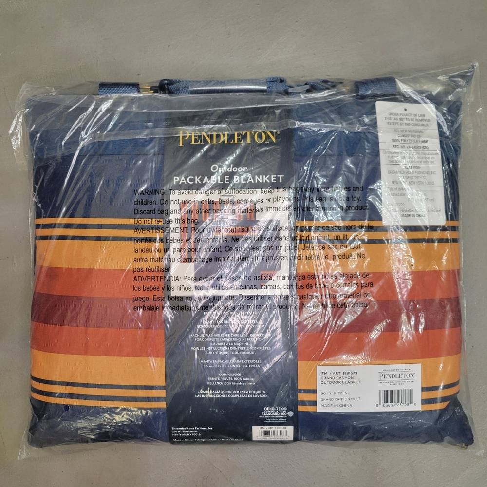 💙🧡PENDLETON PACKABLE BLANKET PICNIC MATT [NWT]💙🧡Grand Canyon Multi - Picture 7 of 14